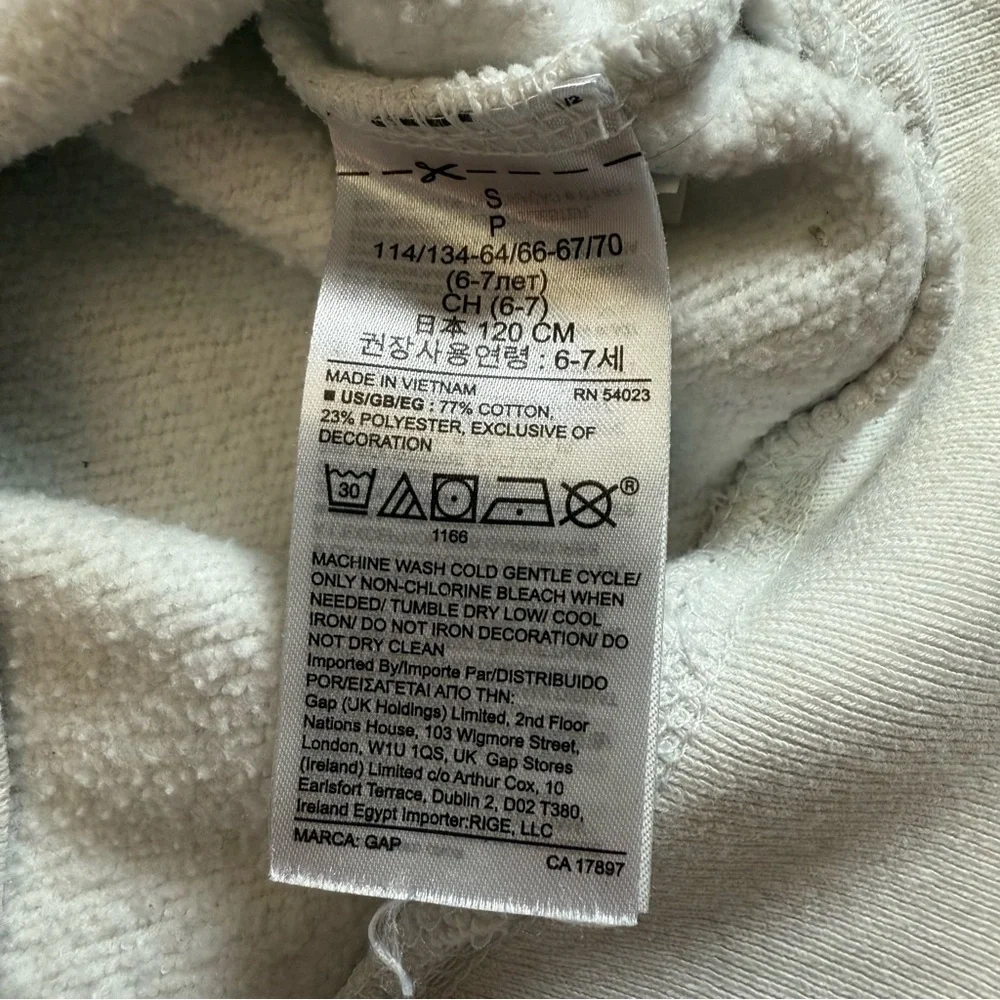 GAP White Hoodie with Pink Lettering